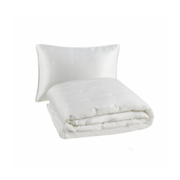 Beautyrest Polyester Charmeuse Ivory Full Queen Quilt Mini Set - Picture 4 of 7
